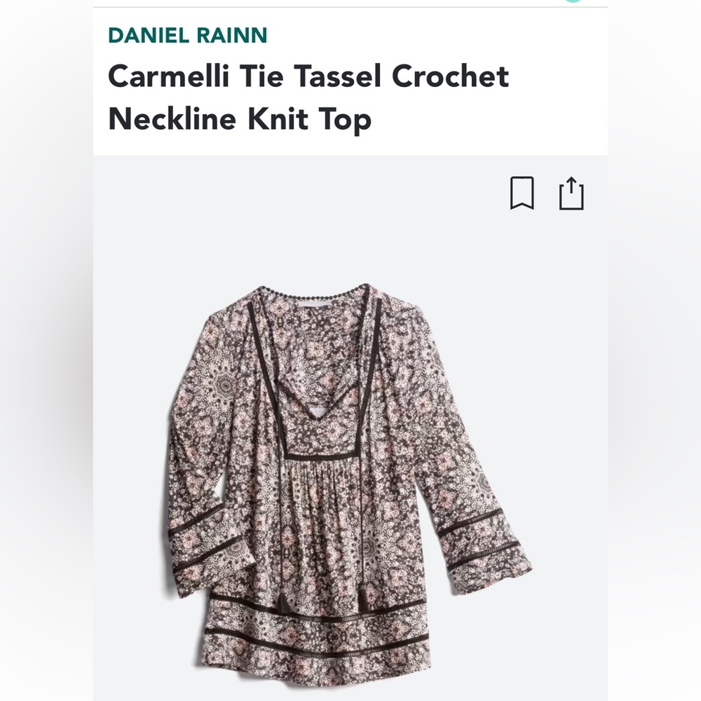 EUC Daniel Rainn Knit top size medium
